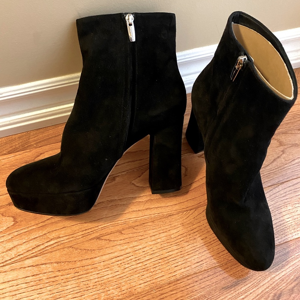 Gianvitto rossi black real leather suede boots
